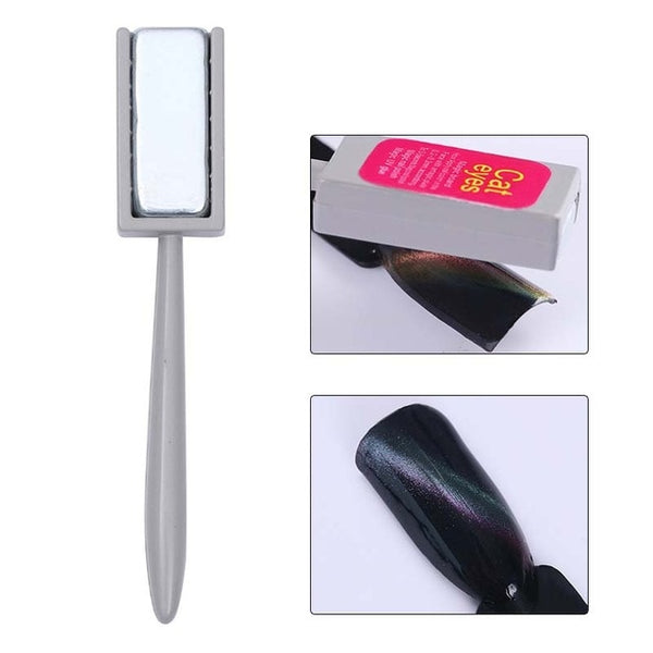 Nail Art Magnet Stick Cat Eye Magnet for UV Gel Varnish Polish 9D Cat Eye Line Strip Effect Strong Magnetic Pen Nail Art Tools