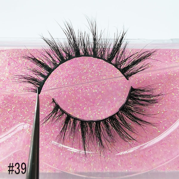 YSDO 1 Pair 3D Mink Eyelashes Fluffy Dramatic Eyelashes Makeup Wispy Mink Lashes Natural Long False Eyelashes Thick Fake Lashes