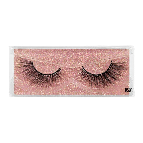 YSDO 1 Pair 3D Mink Eyelashes Fluffy Dramatic Eyelashes Makeup Wispy Mink Lashes Natural Long False Eyelashes Thick Fake Lashes