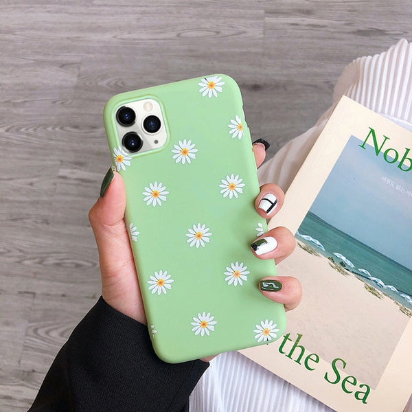 moskado Art Floral Daisy Phone Case For iPhone