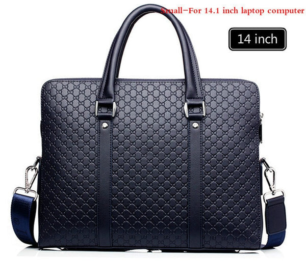 New Double Layers Men's Leather Business Briefcase Casual Man Shoulder Bag Messenger Bag Male Laptops Handbags Men Travel Bags