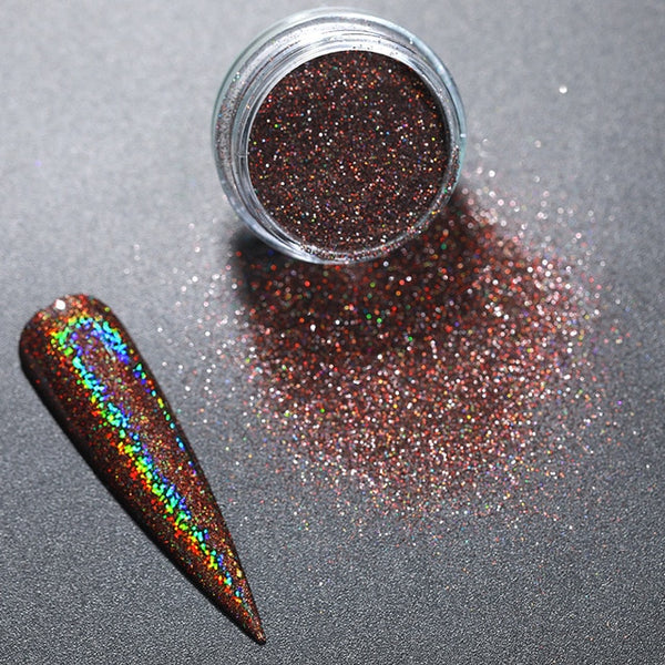 Rose Gold Bubble Mirror Powder Metallic Nail Glitter Holographics Chrome Dust Sparkling Flakes Pigment Manicur Nail Art Decor