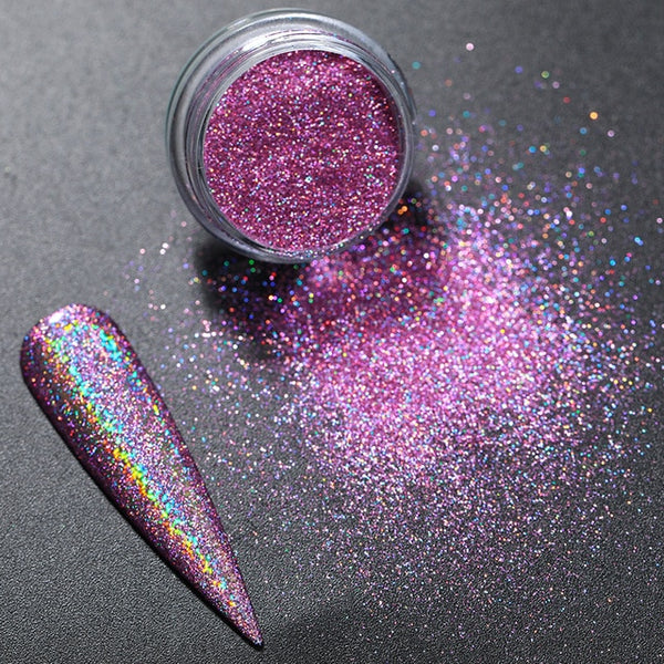 Rose Gold Bubble Mirror Powder Metallic Nail Glitter Holographics Chrome Dust Sparkling Flakes Pigment Manicur Nail Art Decor
