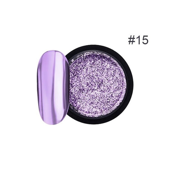 Rose Gold Bubble Mirror Powder Metallic Nail Glitter Holographics Chrome Dust Sparkling Flakes Pigment Manicur Nail Art Decor