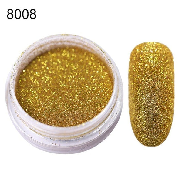 Rose Gold Bubble Mirror Powder Metallic Nail Glitter Holographics Chrome Dust Sparkling Flakes Pigment Manicur Nail Art Decor