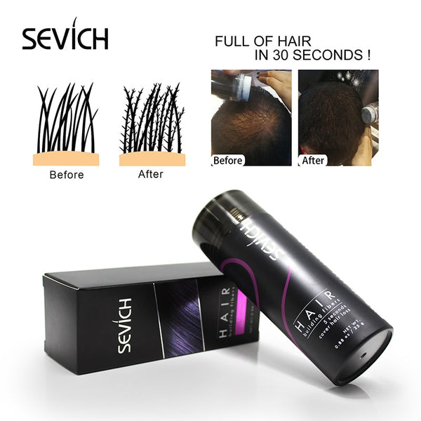 Hair Building Fibers Keratin Thicker Anti Hair Loss Products Concealer Refill Thickening Fiber Hair Powders Growth sevich 25g