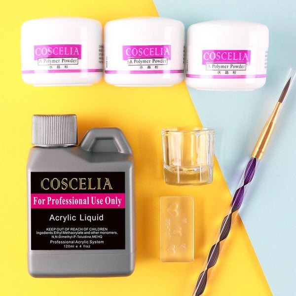 COSCELIA Acrylic Nail Kit Set Of Milling Cutters For Manicure Gel Varnishes Set Nail Art Decorations All For Manicure Nail Kit