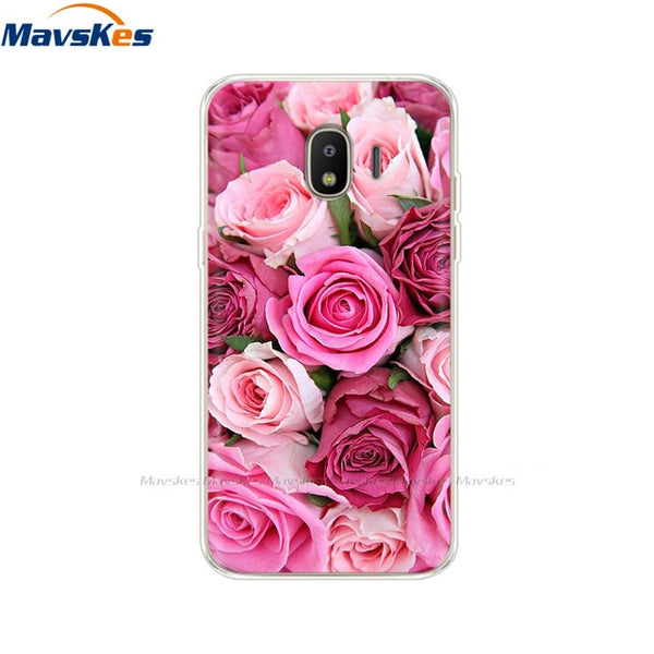 Silicone For Samsung Galaxy J2 Core Case Flower Soft TPU Back Cover for Galaxy J2 Core 2018 J 2 SM-J260F J260F J260 cover Coque