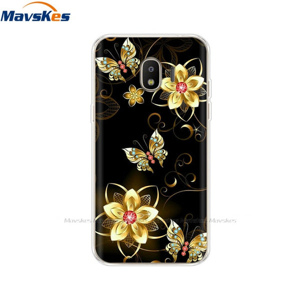 Silicone For Samsung Galaxy J2 Core Case Flower Soft TPU Back Cover for Galaxy J2 Core 2018 J 2 SM-J260F J260F J260 cover Coque