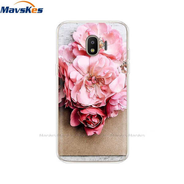 Silicone For Samsung Galaxy J2 Core Case Flower Soft TPU Back Cover for Galaxy J2 Core 2018 J 2 SM-J260F J260F J260 cover Coque