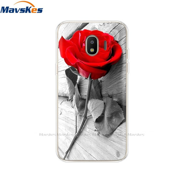 Silicone For Samsung Galaxy J2 Core Case Flower Soft TPU Back Cover for Galaxy J2 Core 2018 J 2 SM-J260F J260F J260 cover Coque