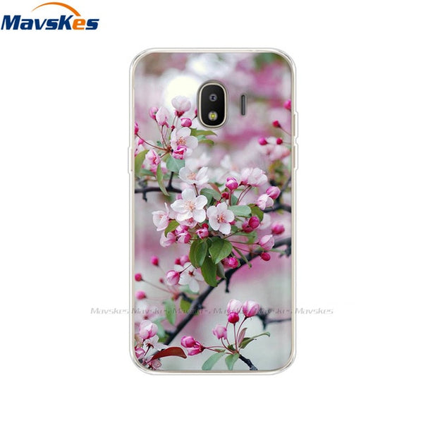 Silicone For Samsung Galaxy J2 Core Case Flower Soft TPU Back Cover for Galaxy J2 Core 2018 J 2 SM-J260F J260F J260 cover Coque