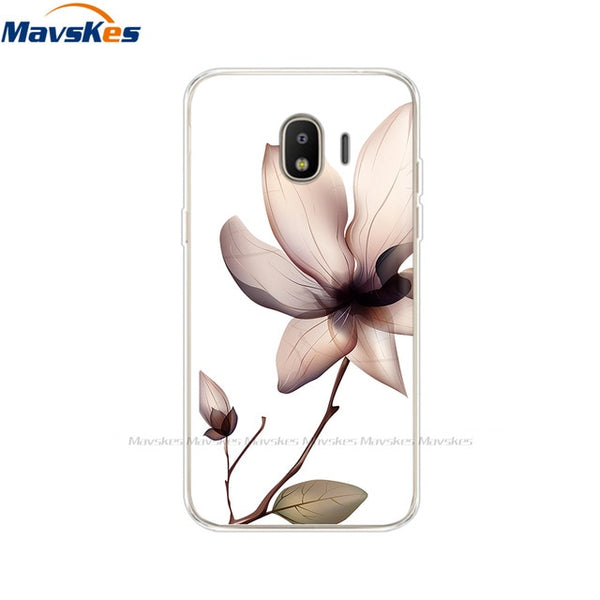 Silicone For Samsung Galaxy J2 Core Case Flower Soft TPU Back Cover for Galaxy J2 Core 2018 J 2 SM-J260F J260F J260 cover Coque