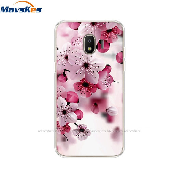 Silicone For Samsung Galaxy J2 Core Case Flower Soft TPU Back Cover for Galaxy J2 Core 2018 J 2 SM-J260F J260F J260 cover Coque