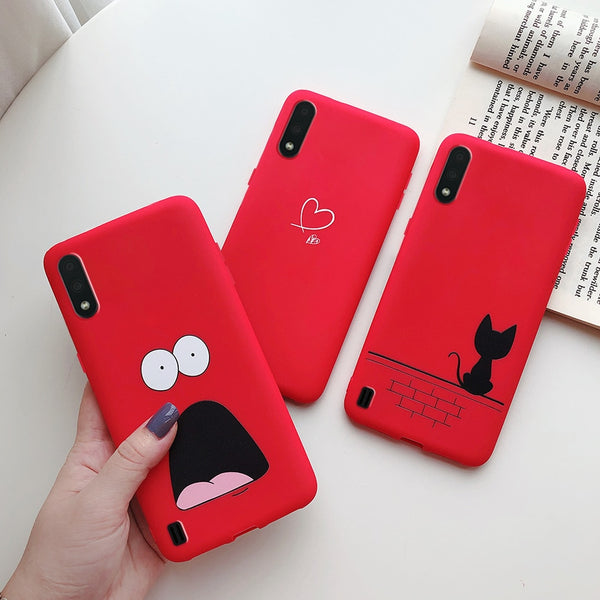 Case For Samsung Galaxy A01 SM-A015F Silicone Painted Candy TPU Back Cover For samsung galaxy A 01 A105 Global Version A01 Cases