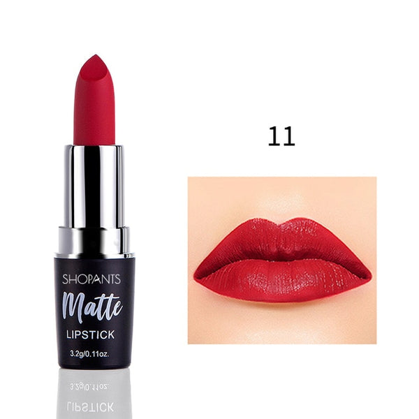 4 Colors/set Long Lasting Matte Korean Lipstick  Moisture Cosmetic Lips Makeup Waterproof Smoke Tube Lipstick Velvet Red Lip