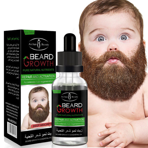 Natural Organic Men Beard Growth Oil Beard Wax balm Hair Loss Products Leave-In Conditioner for Groomed Beard Growth 30ml