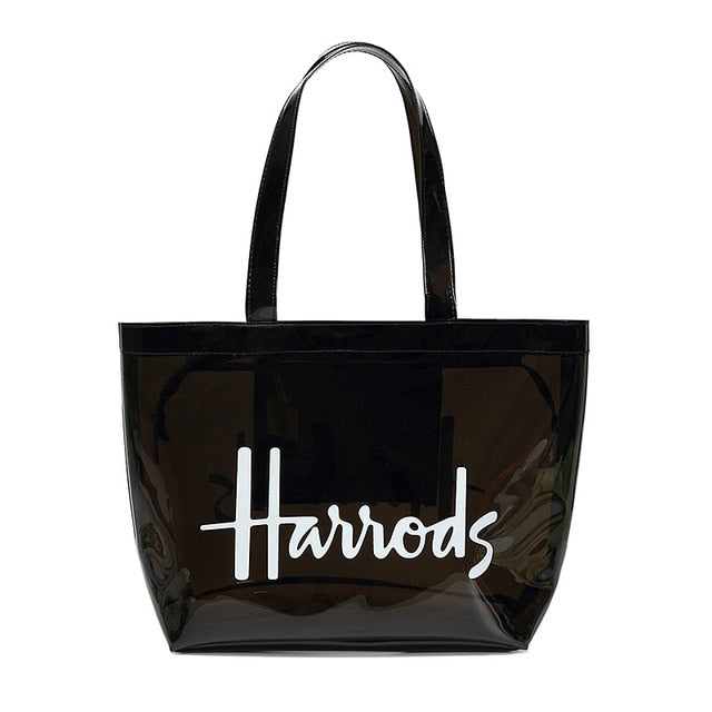 Large PVC Clear Transparent Tote Bags Women Candy Jelly Beach Summer Large Transparent Casual Shopping Shoulder Bags Travel