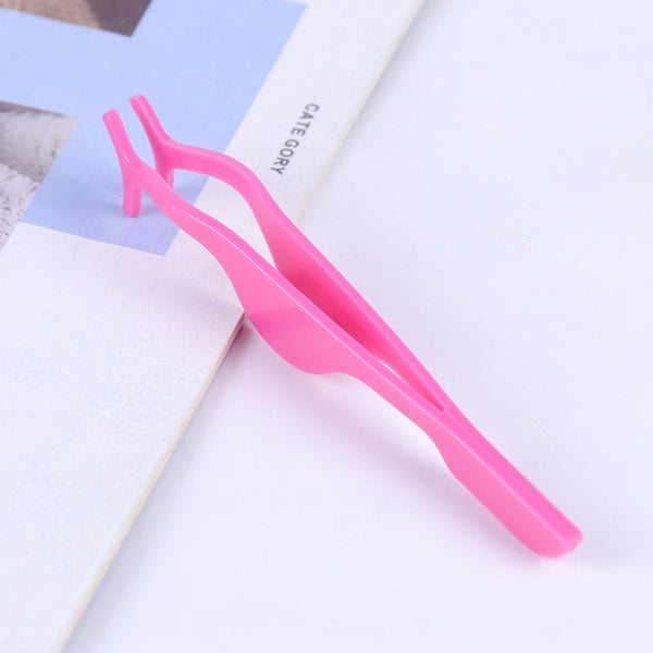 1PC False Eyelash Tweezers False Eyelashes Applicator Eyelash Extension Curler Nipper Auxiliary Clamp Makeup Forceps Tools