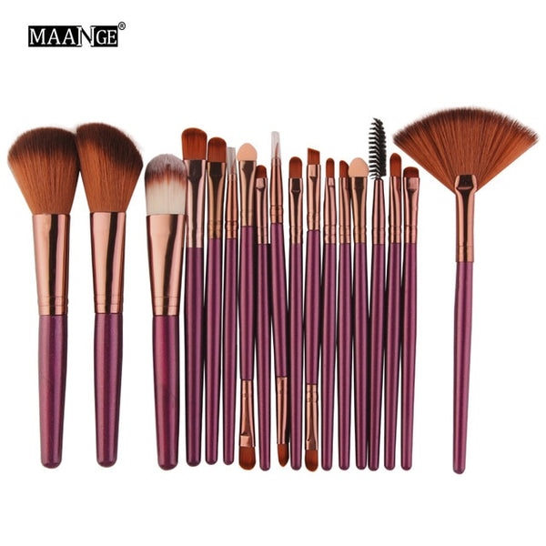 MAANGE 6/15/18Pcs Makeup Brushes Tool Set Cosmetic Powder Eye Shadow Foundation Blush Blending Beauty Make Up Brush Maquiagem