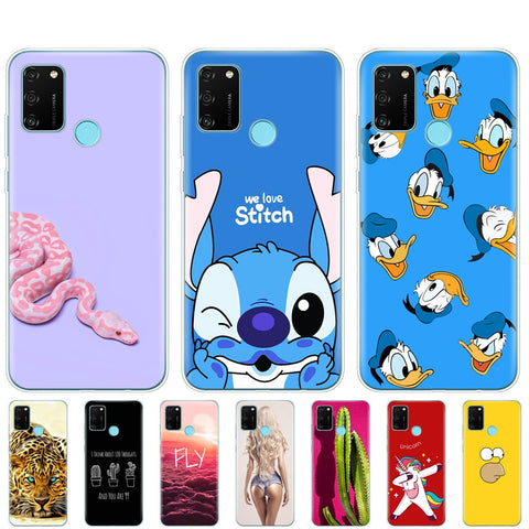Case For HONOR 9A Case 6.3" Soft Tpu silicon Phone Cover for Huawei Honor 9A 9 A MOA-LX9N Coque Funda Skin shockproof cute
