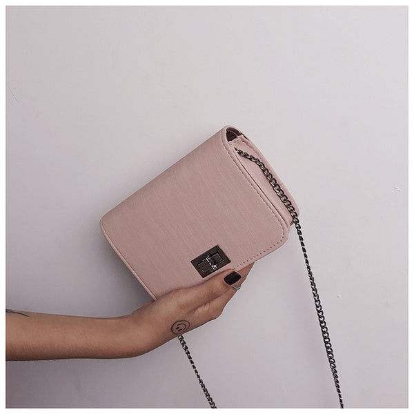 SHYAA Women Messenger Bag Square Bag Cloth Pattern Turn Lock Mini Bag The Tide Female Handbag Shoulder Diagonal Cross Body Bag