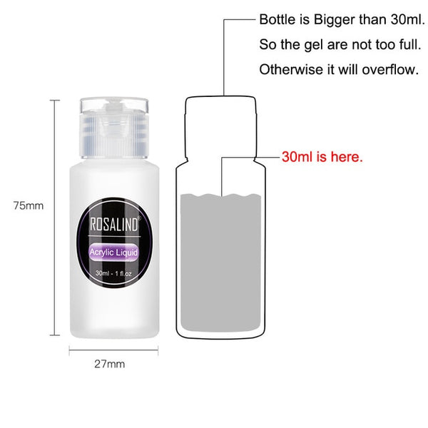 ROSALIND Acrylic Powder Poly Gel For Nail Polish Nail Art Decorations Crystal Manicure Set Kit Professional Nail Accesorios