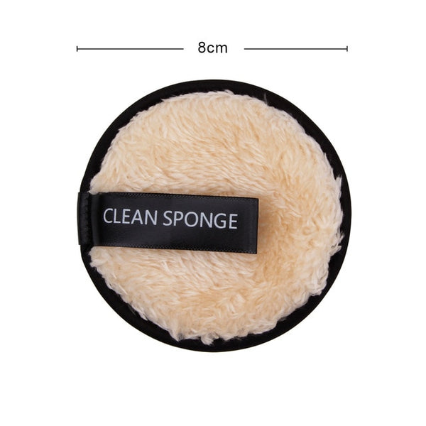 1/3Pcs 8cm Reusable Makeup Remover Discs Skincare Microfiber Washable Cleansing Sponge Make up Wipes Facial Cleansing Towel