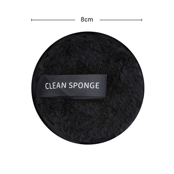 1/3Pcs 8cm Reusable Makeup Remover Discs Skincare Microfiber Washable Cleansing Sponge Make up Wipes Facial Cleansing Towel