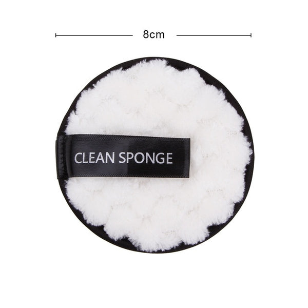 1/3Pcs 8cm Reusable Makeup Remover Discs Skincare Microfiber Washable Cleansing Sponge Make up Wipes Facial Cleansing Towel