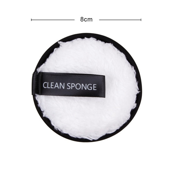1/3Pcs 8cm Reusable Makeup Remover Discs Skincare Microfiber Washable Cleansing Sponge Make up Wipes Facial Cleansing Towel