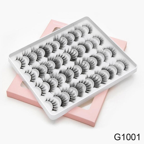 8/20 Pairs 3D Mink Lashes Natural False Eyelashes Dramatic Volume Fake Lashes Makeup Eyelash Extension Silk Handmade Eyelashes