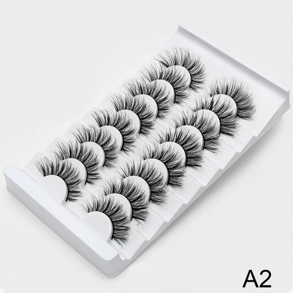 8/20 Pairs 3D Mink Lashes Natural False Eyelashes Dramatic Volume Fake Lashes Makeup Eyelash Extension Silk Handmade Eyelashes