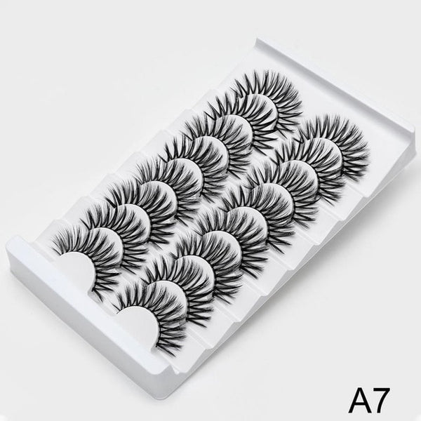 8/20 Pairs 3D Mink Lashes Natural False Eyelashes Dramatic Volume Fake Lashes Makeup Eyelash Extension Silk Handmade Eyelashes