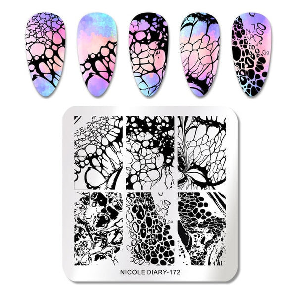 Summer Fruits Design Stamp Plates Leaf Flower Line Patterns Nail Art Stamping Template Printing Stencil Image Transfer Tool