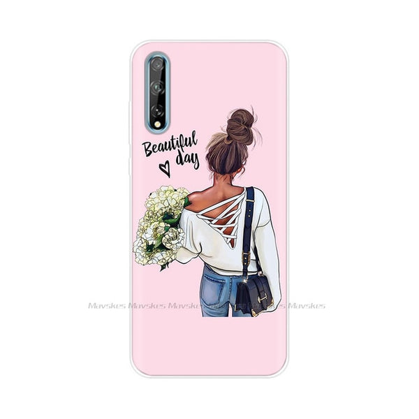 For Huawei Y8P Case 2020 Silicone Soft TPU Painted Back Cover Phone Case for Huawei Y8P AQM-LX1 Case 6.3" Bumper Fundas Coque