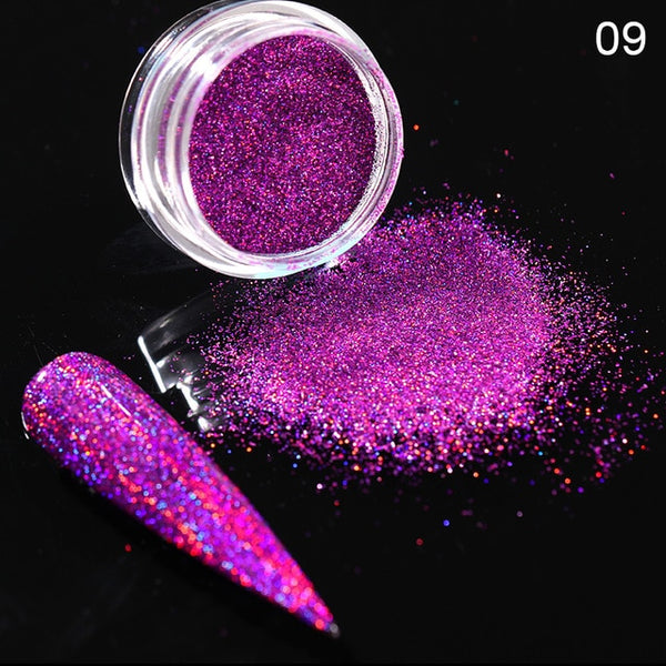 Rose Gold Bubble Mirror Powder Metallic Nail Glitter Holographics Chrome Dust Sparkling Flakes Pigment Manicur Nail Art Decor