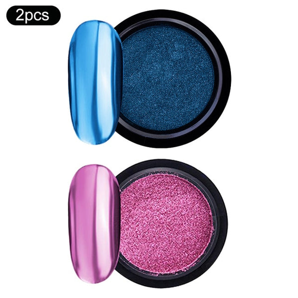 Rose Gold Bubble Mirror Powder Metallic Nail Glitter Holographics Chrome Dust Sparkling Flakes Pigment Manicur Nail Art Decor