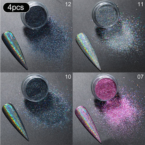 Rose Gold Bubble Mirror Powder Metallic Nail Glitter Holographics Chrome Dust Sparkling Flakes Pigment Manicur Nail Art Decor