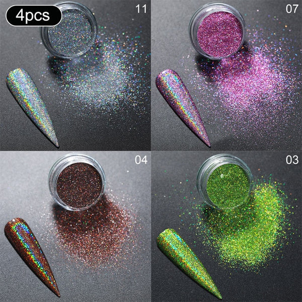 Rose Gold Bubble Mirror Powder Metallic Nail Glitter Holographics Chrome Dust Sparkling Flakes Pigment Manicur Nail Art Decor