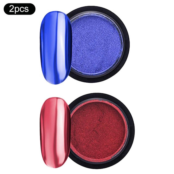 Rose Gold Bubble Mirror Powder Metallic Nail Glitter Holographics Chrome Dust Sparkling Flakes Pigment Manicur Nail Art Decor