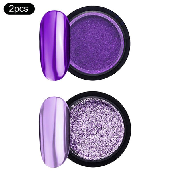 Rose Gold Bubble Mirror Powder Metallic Nail Glitter Holographics Chrome Dust Sparkling Flakes Pigment Manicur Nail Art Decor