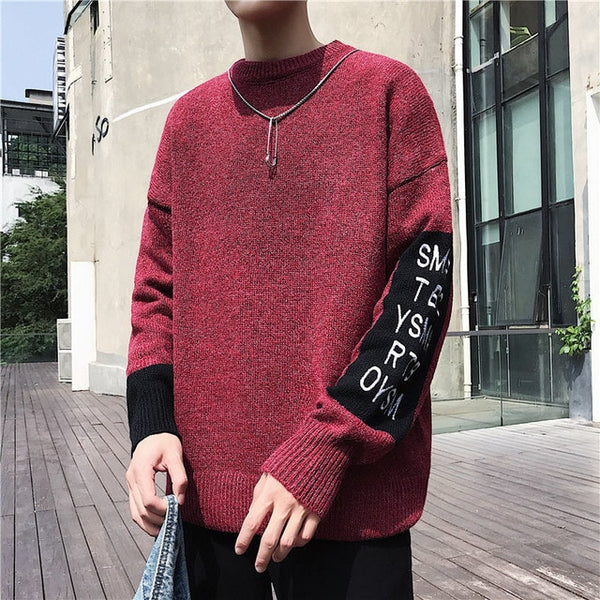 Privathinker Korean Men's O neck Long Sleeve Sweaters 2020 Autumn Man Casual Knitted Pullovers Warm Tops Oversized Male Clothes