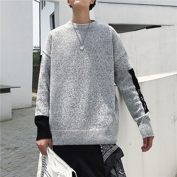 Privathinker Korean Men's O neck Long Sleeve Sweaters 2020 Autumn Man Casual Knitted Pullovers Warm Tops Oversized Male Clothes