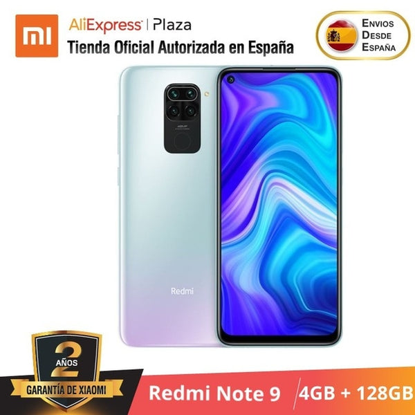 Xiaomi Redmi Note 9 (64GB con 3GB RAM/128GB ROM con 4GB RAM Cuatro Cámaras Android Nuevo Móvil) [Teléfono Móvil Versión Global]