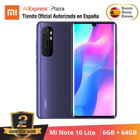 Xiaomi Mi Note 10 Lite (64GB ROM con 6GB RAM Snapdragon™ 730G Nuevo Móvil) [Teléfono Versión Global para España] note10