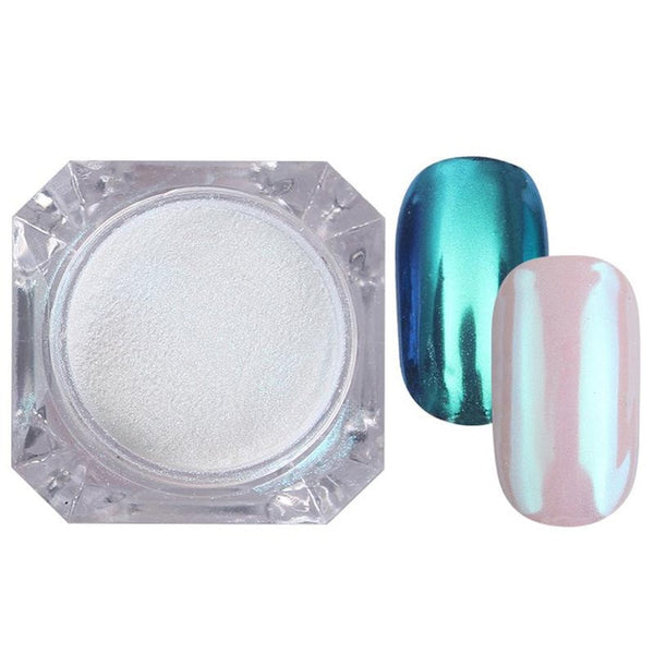 Rose Gold Bubble Mirror Powder Metallic Nail Glitter Holographics Chrome Dust Sparkling Flakes Pigment Manicur Nail Art Decor