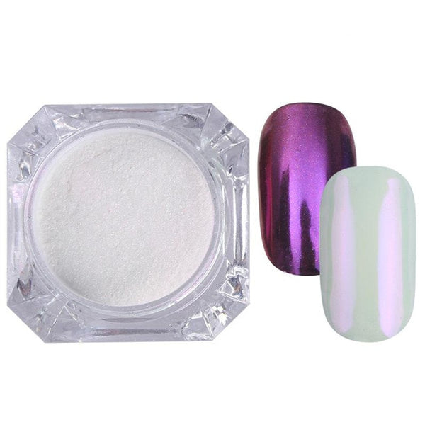 Rose Gold Bubble Mirror Powder Metallic Nail Glitter Holographics Chrome Dust Sparkling Flakes Pigment Manicur Nail Art Decor