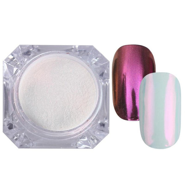 Rose Gold Bubble Mirror Powder Metallic Nail Glitter Holographics Chrome Dust Sparkling Flakes Pigment Manicur Nail Art Decor