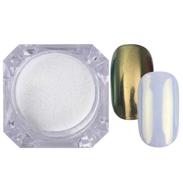 Rose Gold Bubble Mirror Powder Metallic Nail Glitter Holographics Chrome Dust Sparkling Flakes Pigment Manicur Nail Art Decor